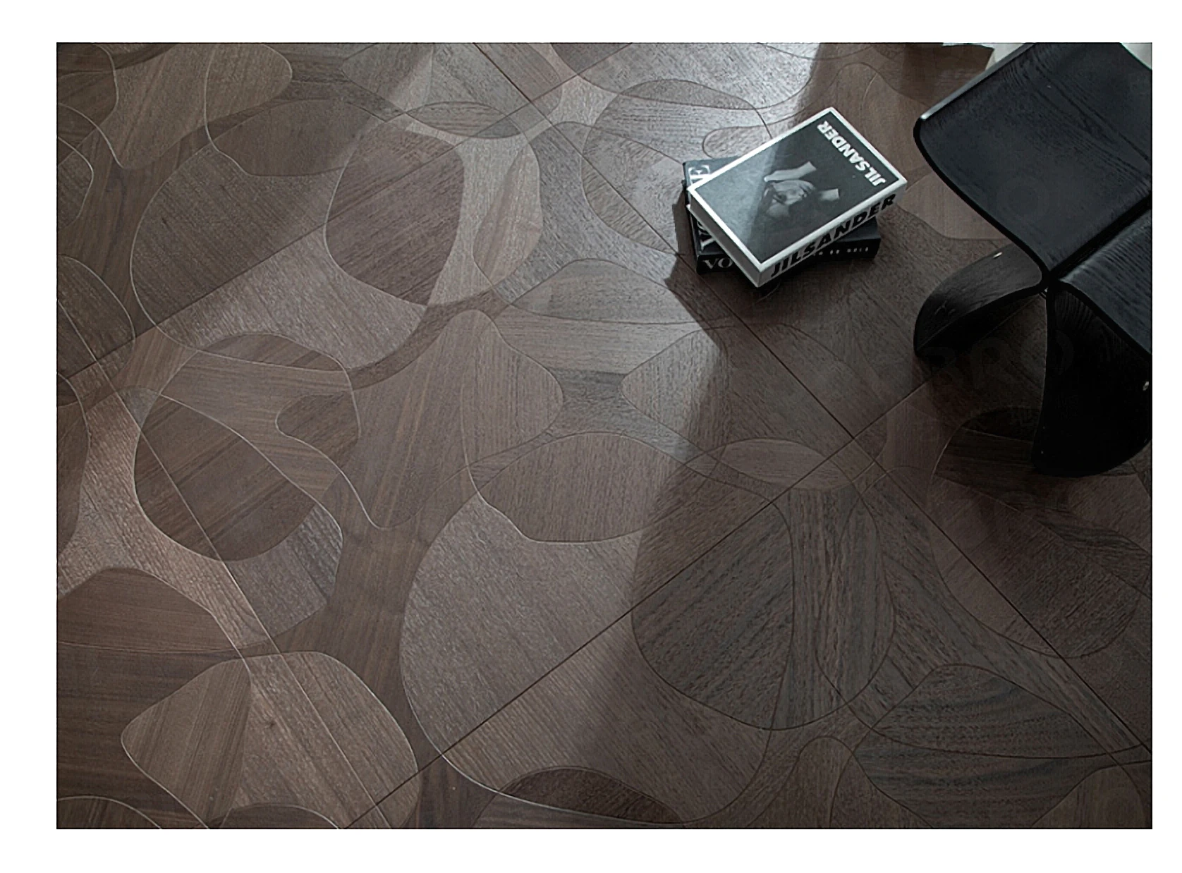 PARBRO MY-7508 — Walnut wood grain close-up detail. Art wood flooring from China, sourced through Tarmeer's Dubai material selection center.