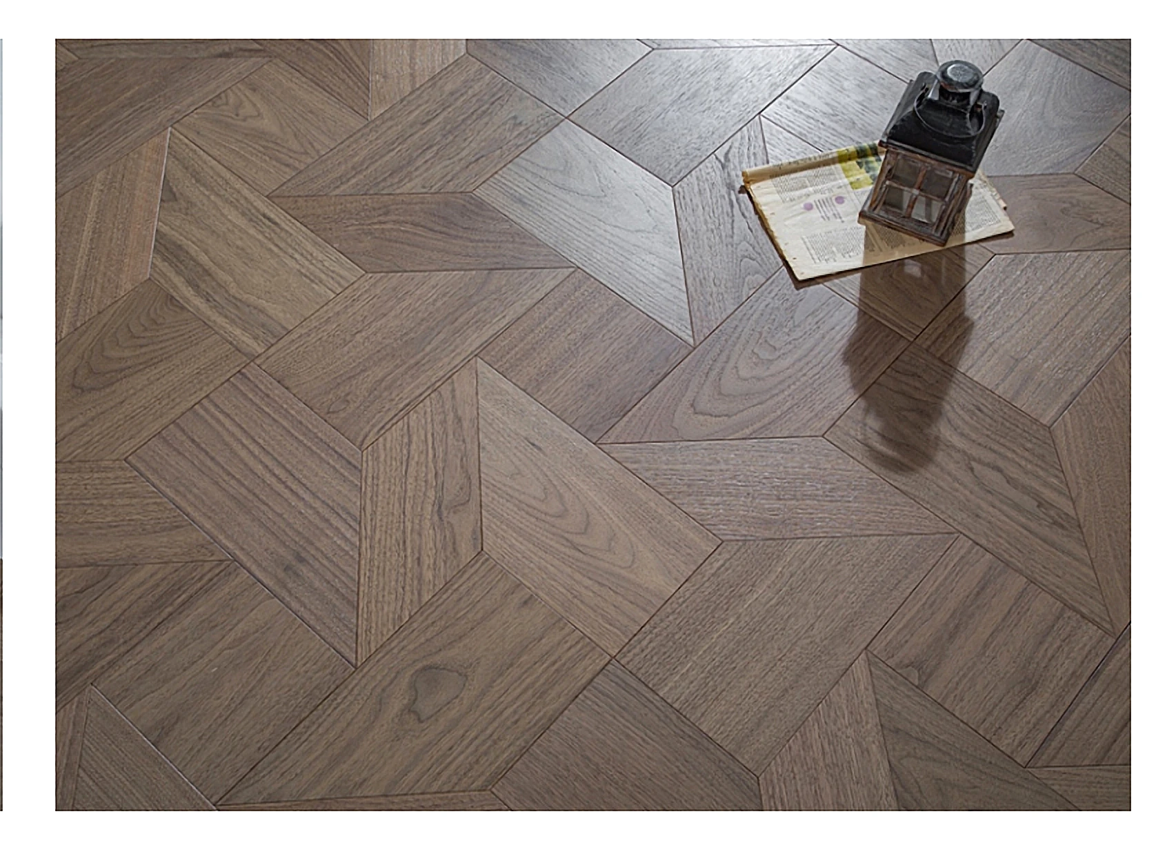 PARBRO MY001-1 — Walnut wood grain close-up detail. Art wood flooring from China, sourced through Tarmeer's Dubai material selection center.