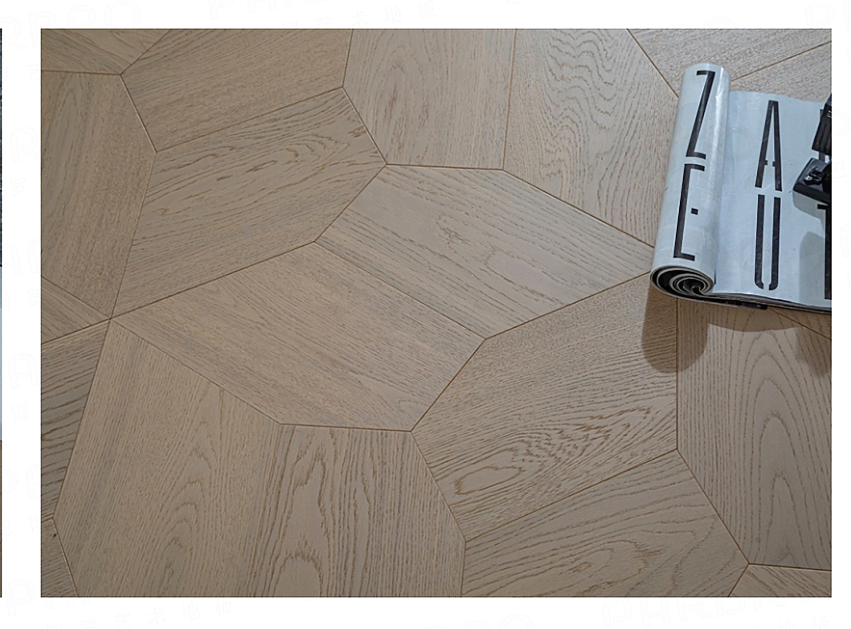PARBRO MY004-4 — Oak wood grain close-up detail. Art wood flooring from China, sourced through Tarmeer's Dubai material selection center.
