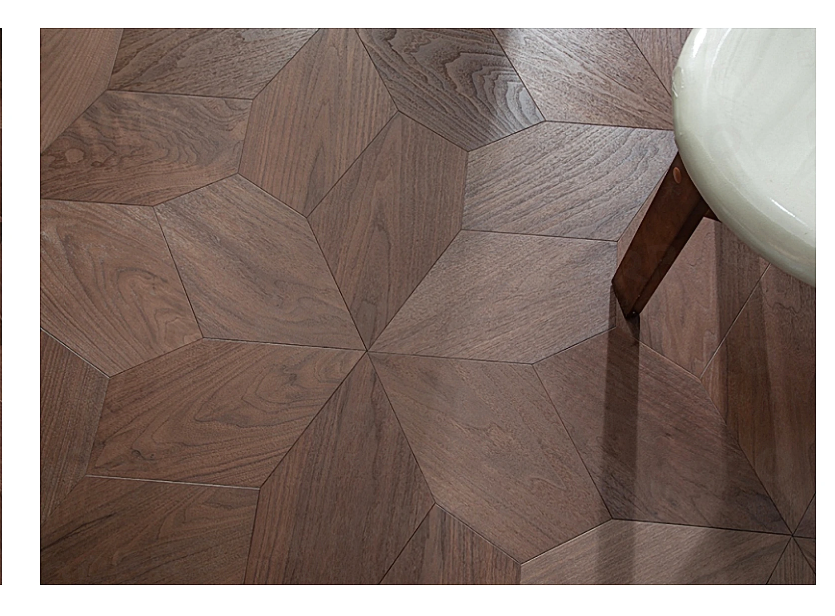 PARBRO MY004-6 — Walnut wood grain close-up detail. Art wood flooring from China, sourced through Tarmeer's Dubai material selection center.