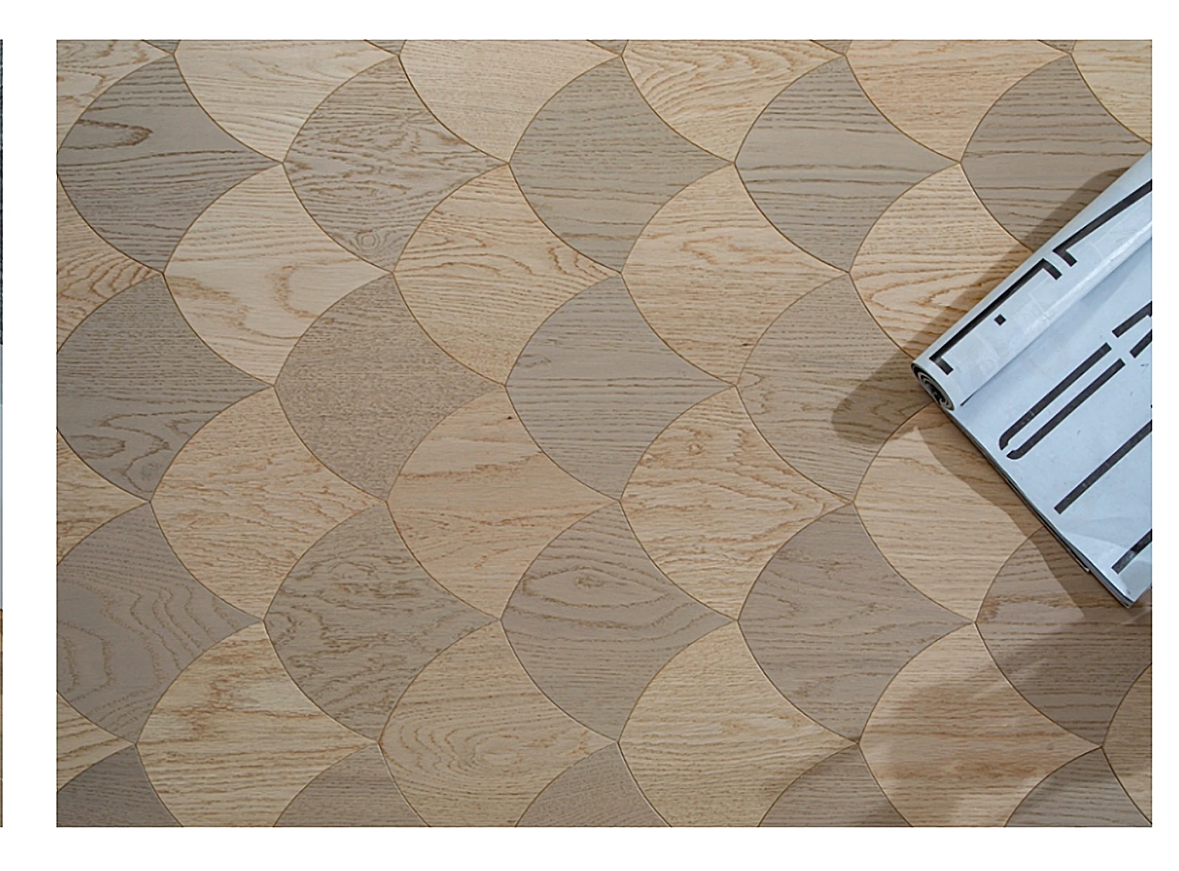 PARBRO MY005-3 — Walnut wood grain close-up detail. Art wood flooring from China, sourced through Tarmeer's Dubai material selection center.