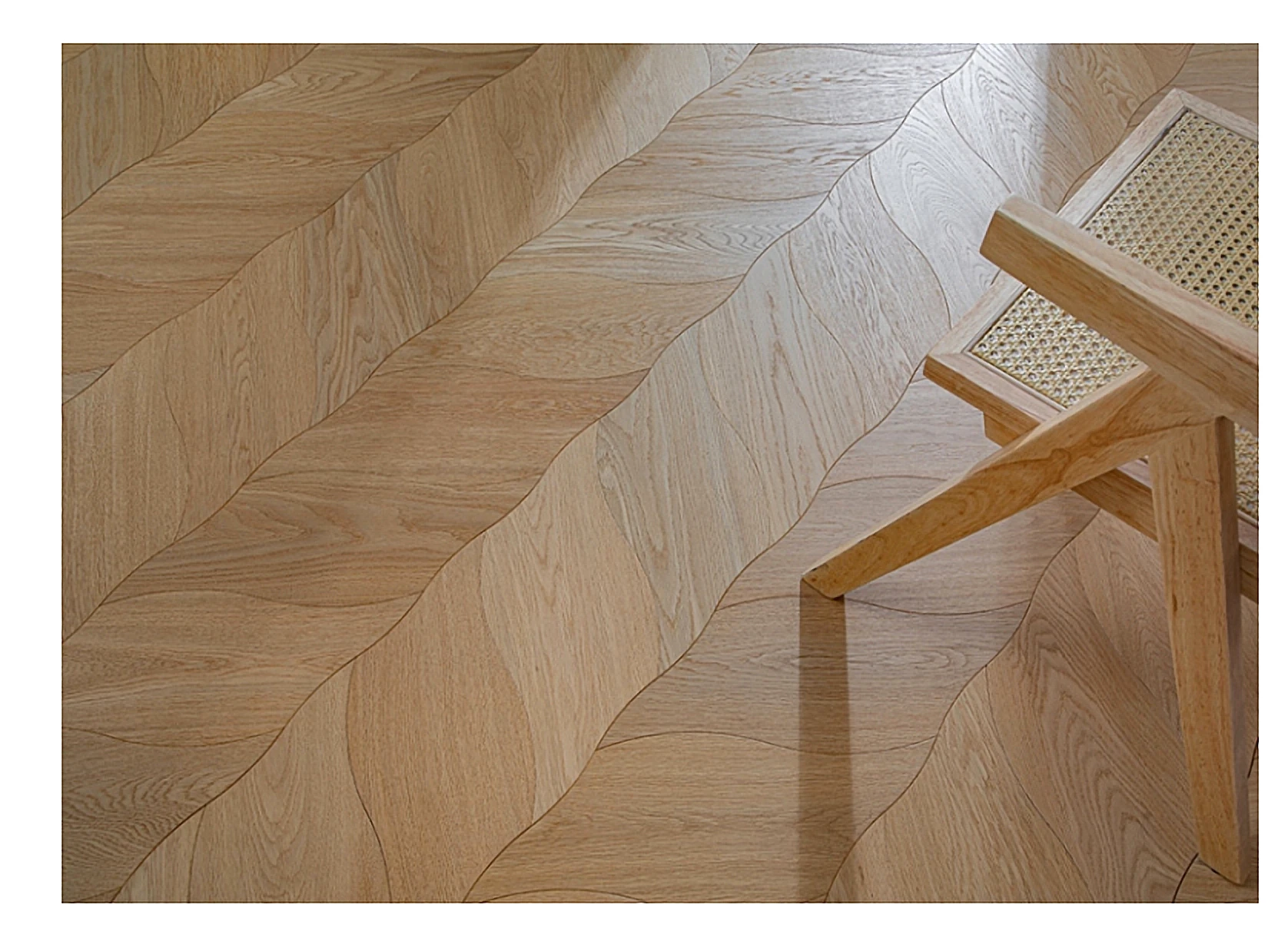 PARBRO MY007-3 — Oak wood grain close-up detail. Art wood flooring from China, sourced through Tarmeer's Dubai material selection center.