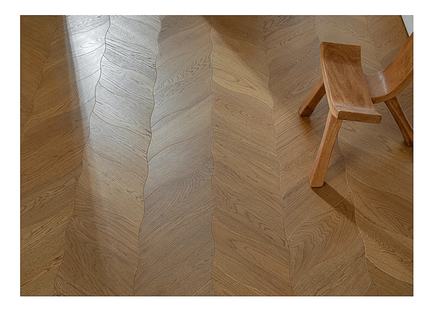 PARBRO MY007-4 — Oak wood grain close-up detail. Art wood flooring from China, sourced through Tarmeer's Dubai material selection center.