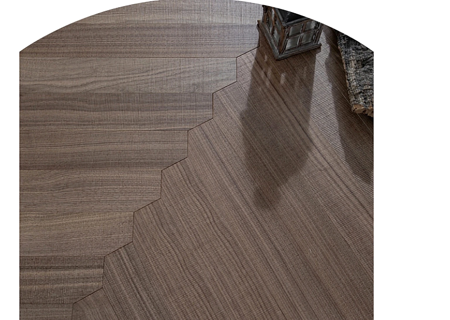 PARBRO MY010-1 — Walnut floor panel. Art wood flooring from China, sourced through Tarmeer's Dubai material selection center.