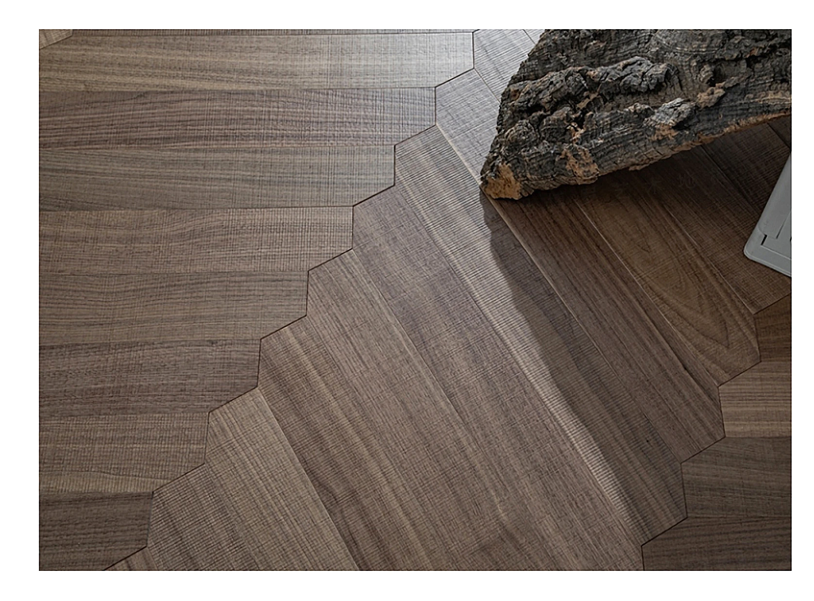 PARBRO MY010-1 — Walnut wood grain close-up detail. Art wood flooring from China, sourced through Tarmeer's Dubai material selection center.