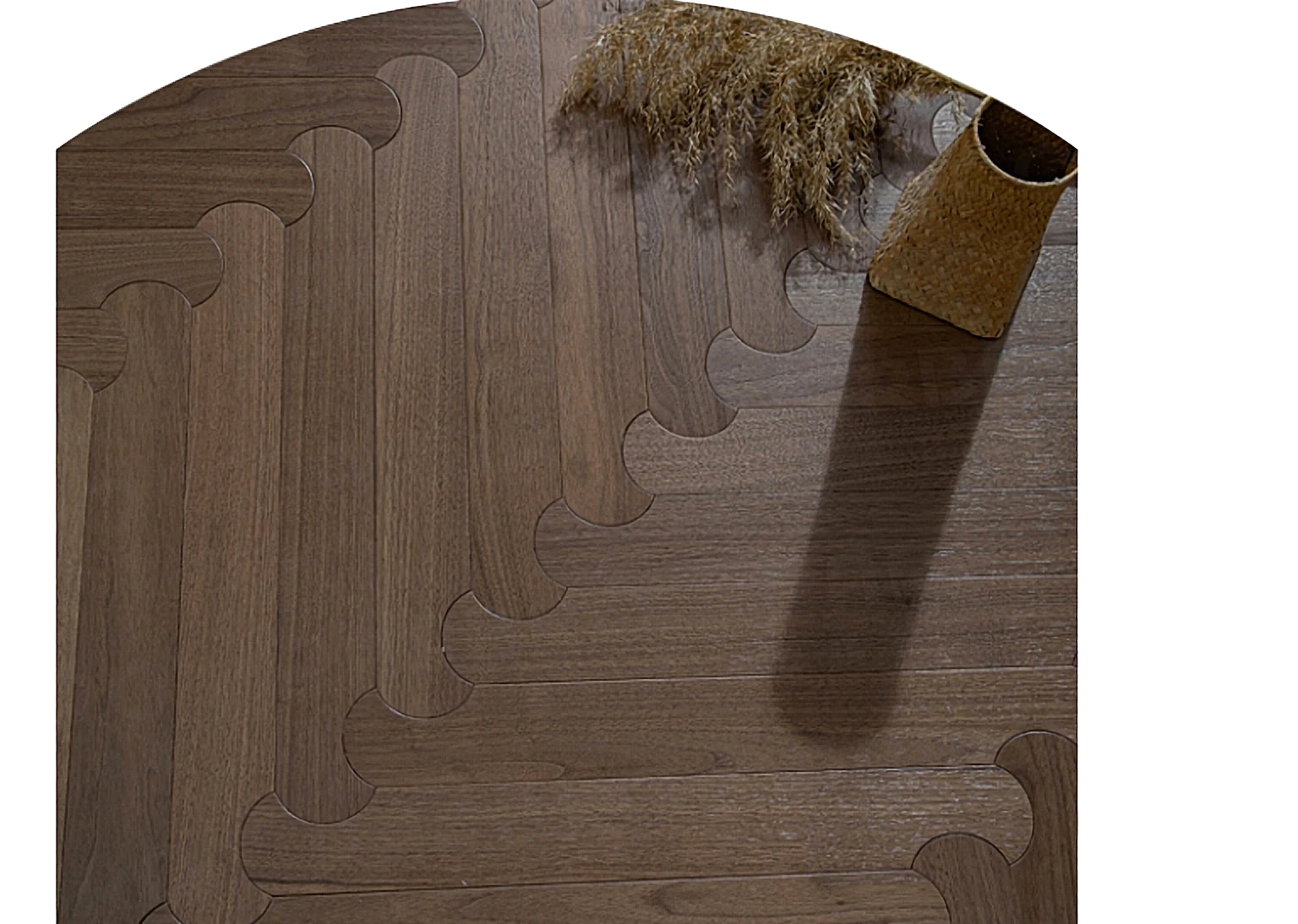 PARBRO MY011-2 — Walnut floor panel. Art wood flooring from China, sourced through Tarmeer's Dubai material selection center.