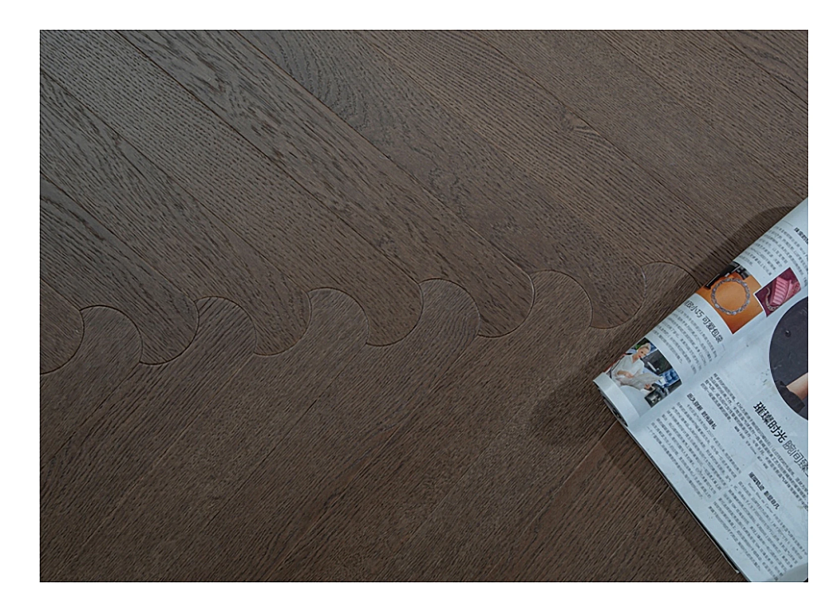 PARBRO MY011-4 — Oak wood grain close-up detail. Art wood flooring from China, sourced through Tarmeer's Dubai material selection center.