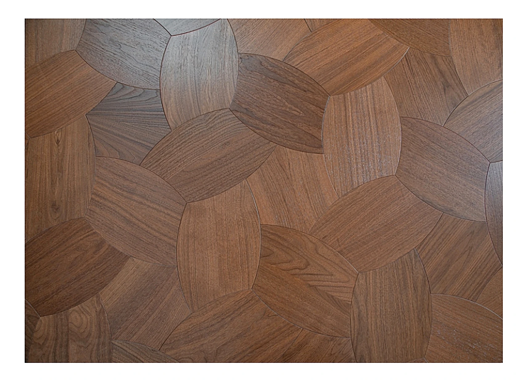 PARBRO MY012-2 — Walnut wood grain close-up detail. Art wood flooring from China, sourced through Tarmeer's Dubai material selection center.