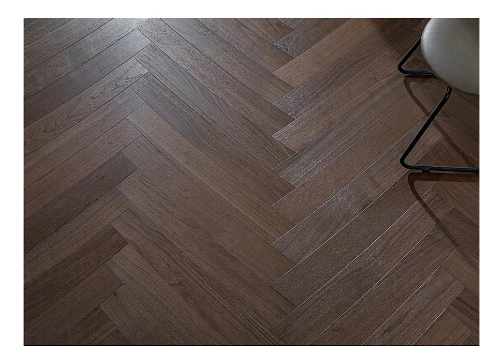 PARBRO MY016-2 — Walnut wood grain close-up detail. Art wood flooring from China, sourced through Tarmeer's Dubai material selection center.