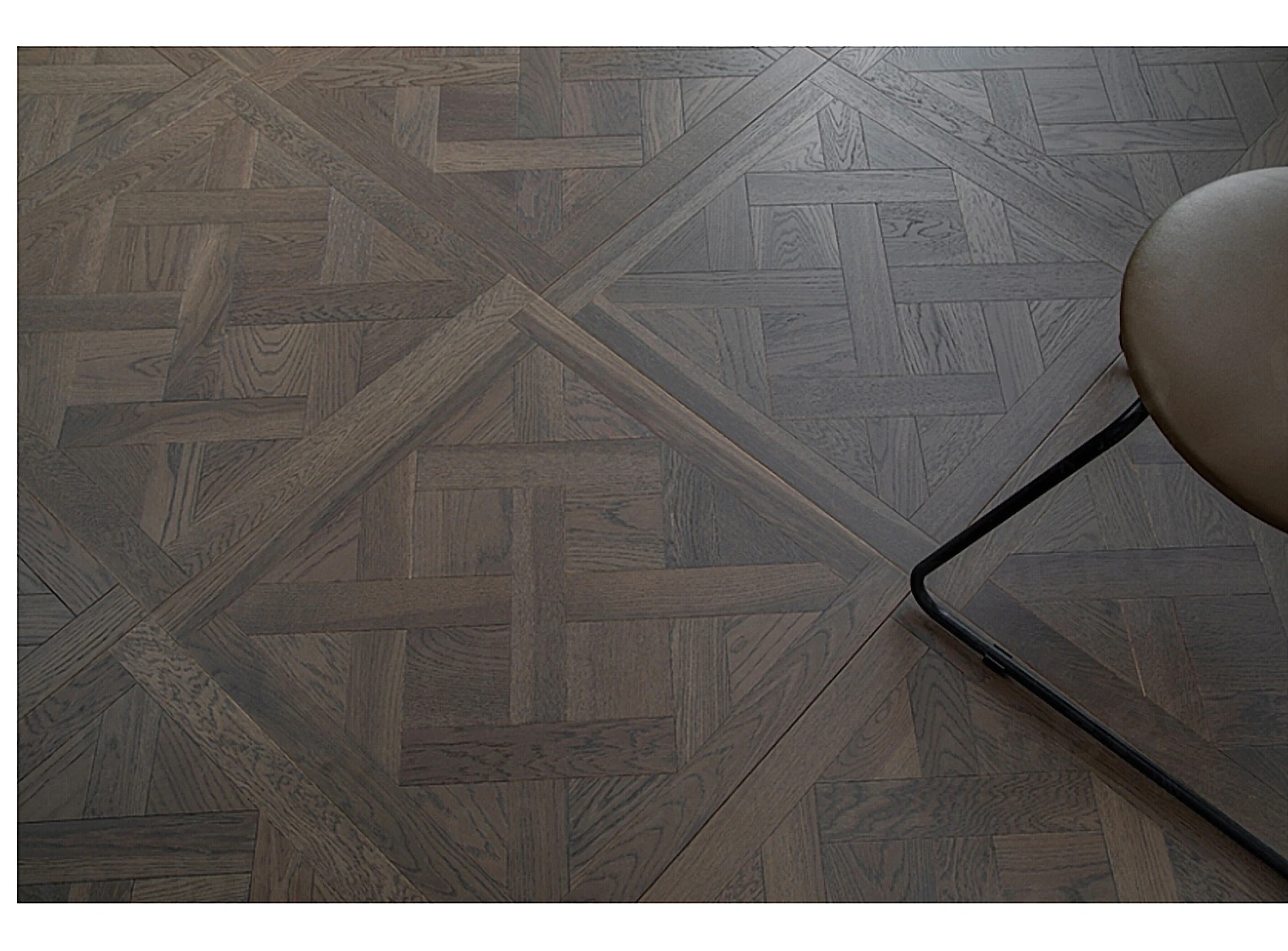PARBRO 5105 — Oak parquet wood grain close-up detail. Art wood flooring from China, sourced through Tarmeer's Dubai material selection center.