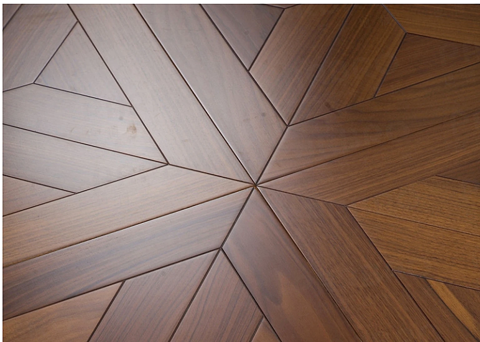 PARBRO 5966 — Walnut floor panel. Art wood flooring from China, sourced through Tarmeer's Dubai material selection center.