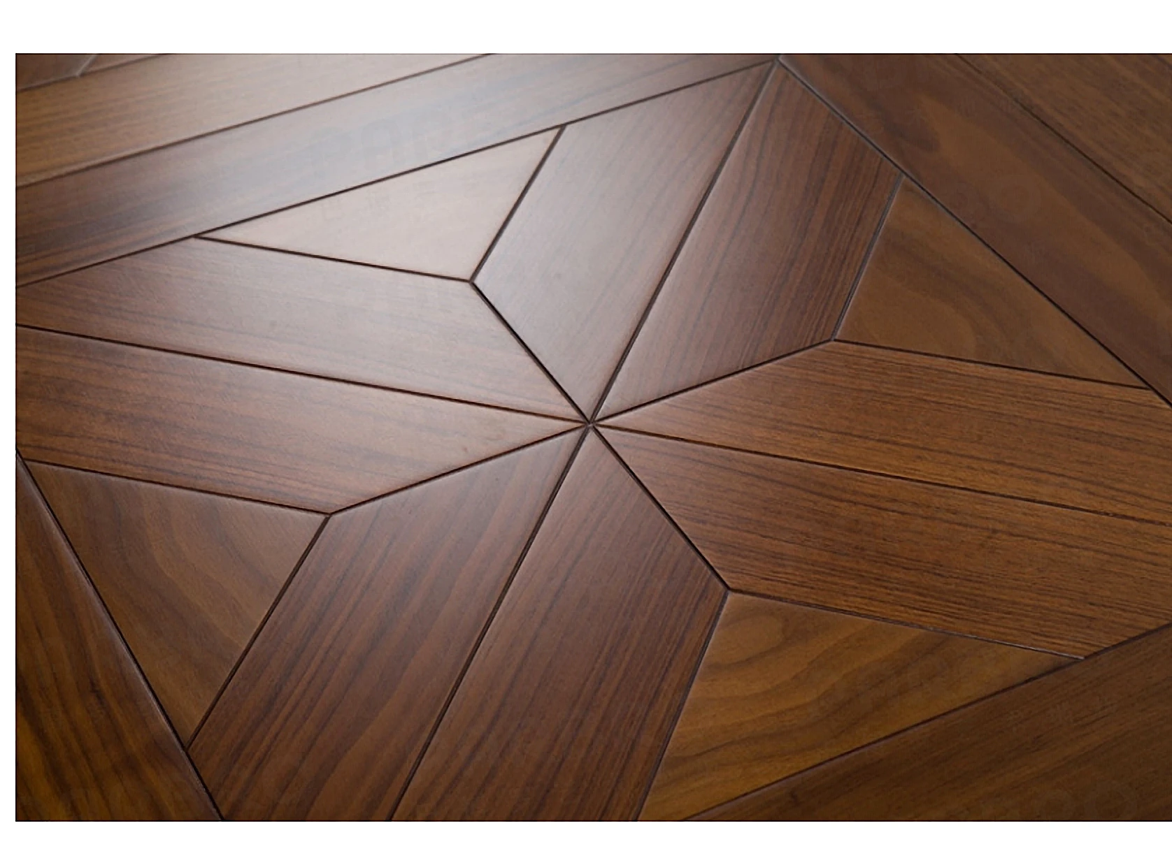 PARBRO 5966 — Walnut wood grain close-up detail. Art wood flooring from China, sourced through Tarmeer's Dubai material selection center.