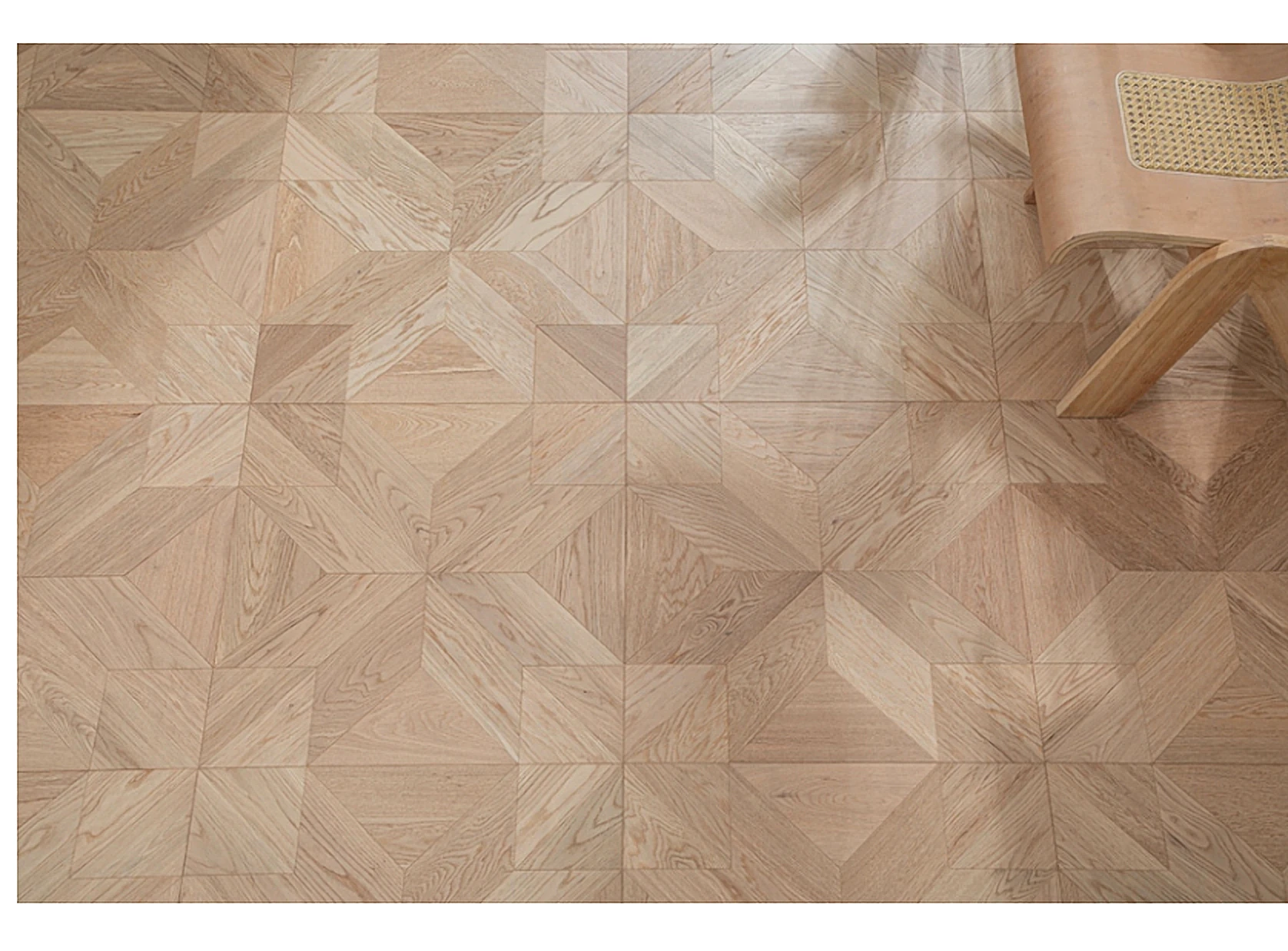 PARBRO 5975 — Oak parquet wood grain close-up detail. Art wood flooring from China, sourced through Tarmeer's Dubai material selection center.