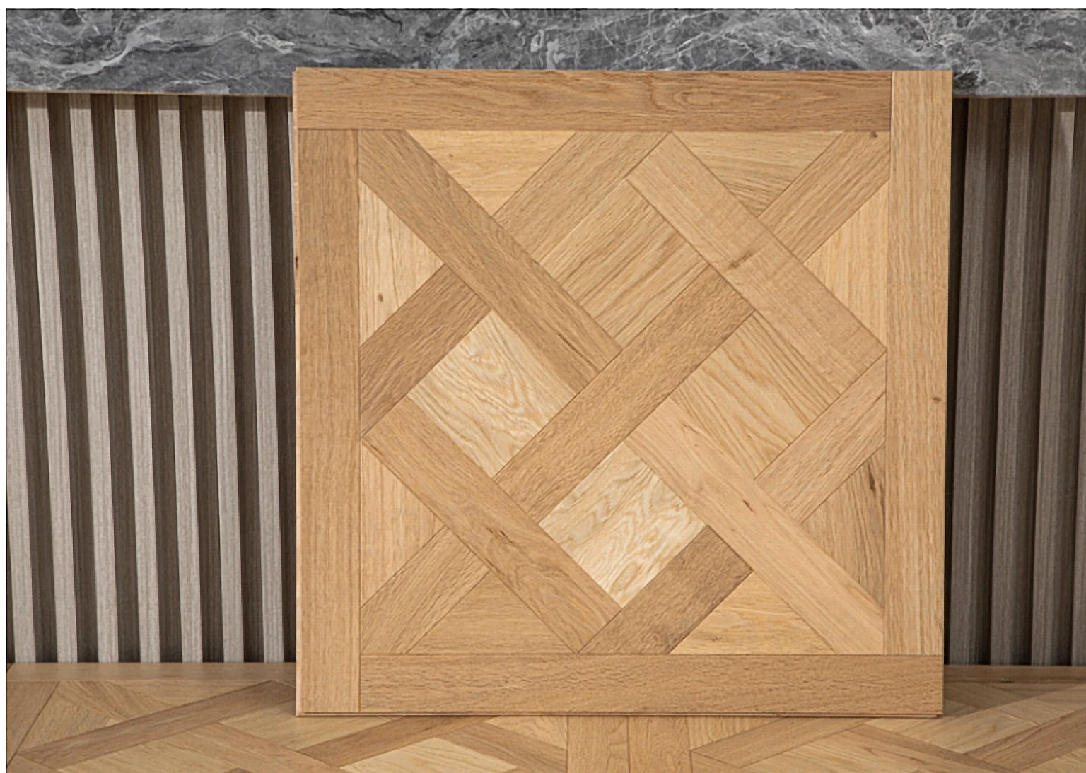 PARBRO HP10 — Oak parquet floor panel. Art wood flooring from China, sourced through Tarmeer's Dubai material selection center.