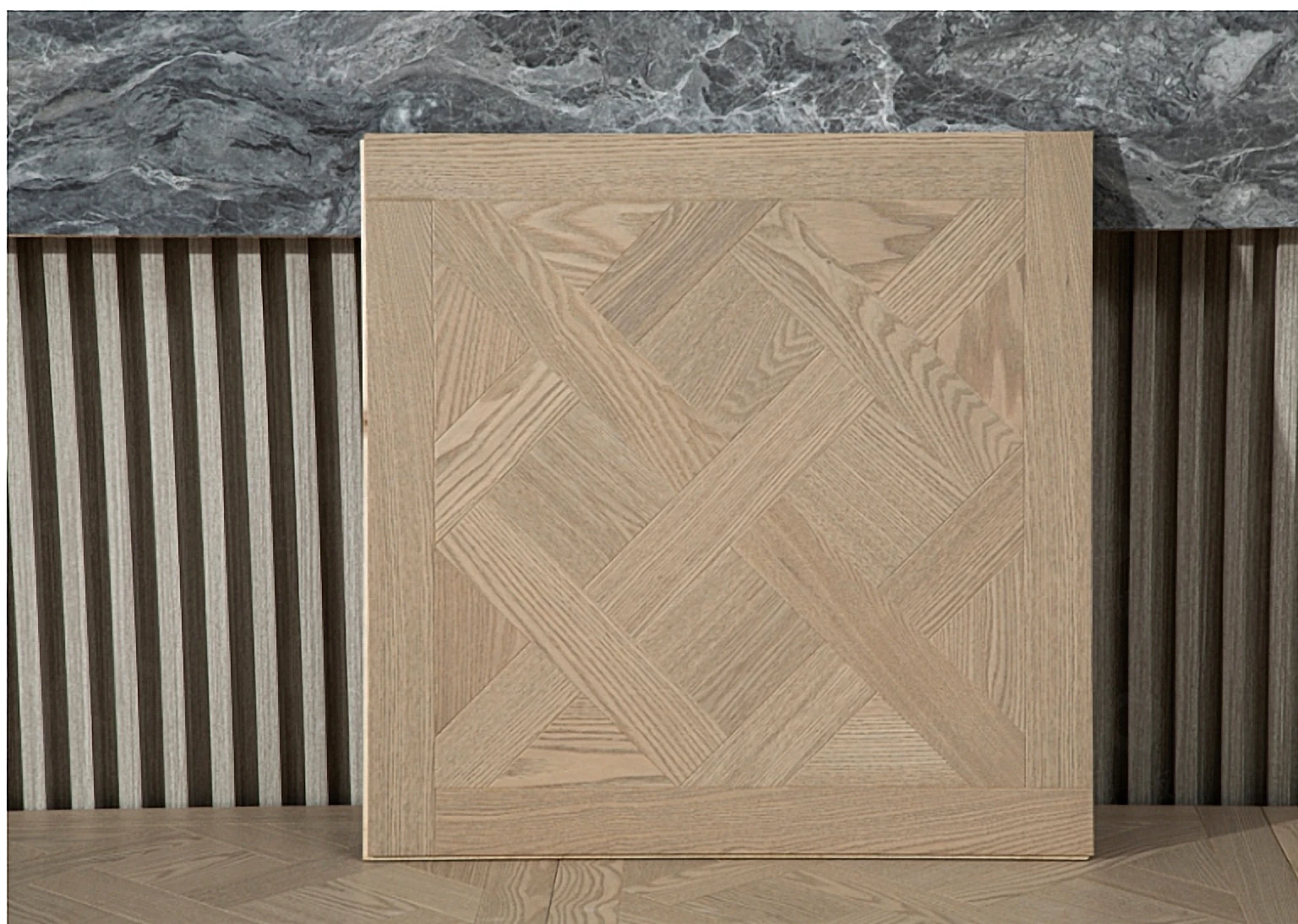 PARBRO HP19 — Ash parquet floor panel. Art wood flooring from China, sourced through Tarmeer's Dubai material selection center.