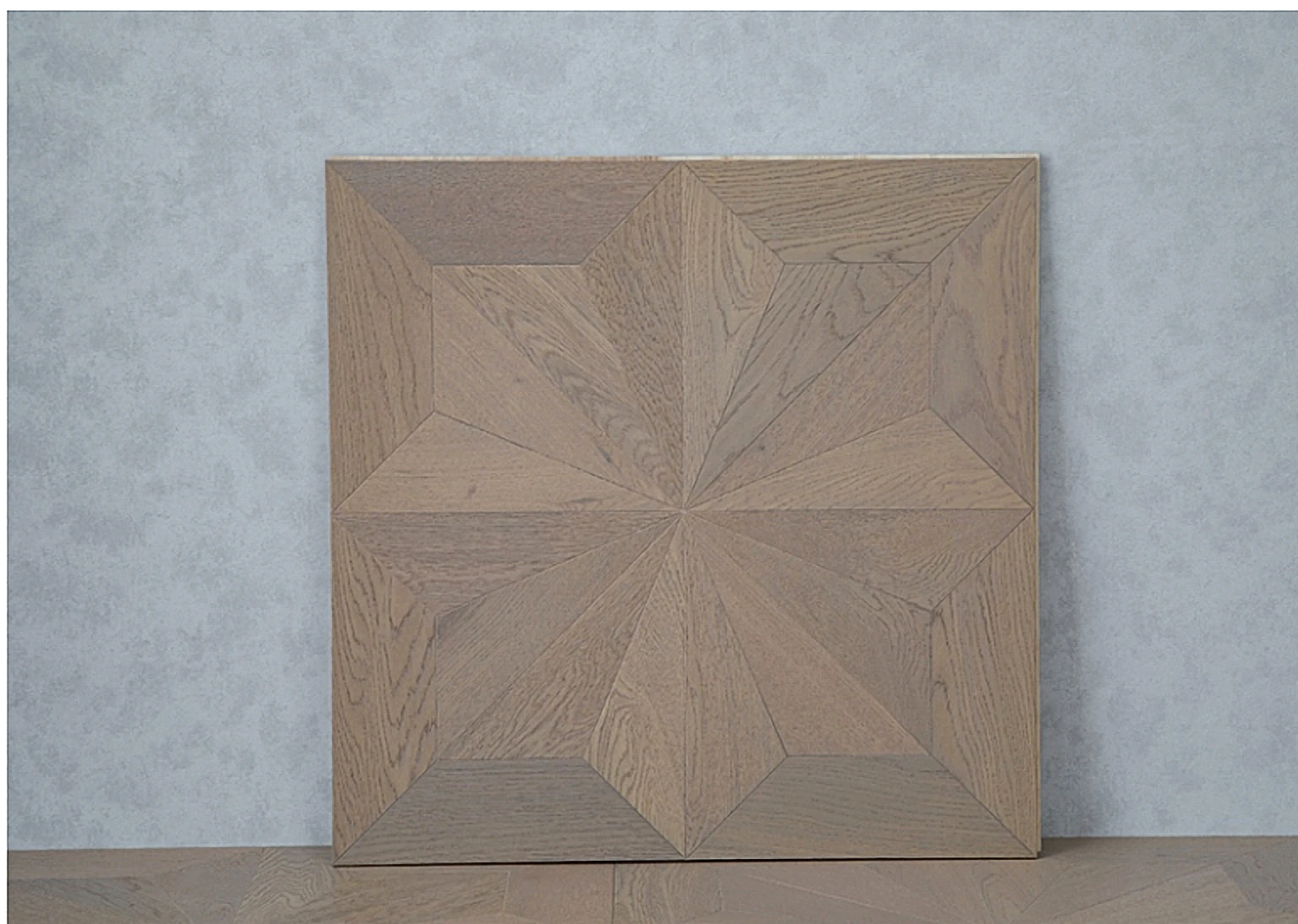 PARBRO QHP62 — Oak diamond parquet (imported birch core) floor panel. Art wood flooring from China, sourced through Tarmeer's Dubai material selection center.