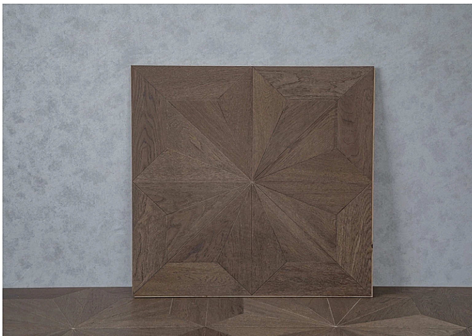 PARBRO QHP63 — Oak diamond parquet (imported birch core) floor panel. Art wood flooring from China, sourced through Tarmeer's Dubai material selection center.
