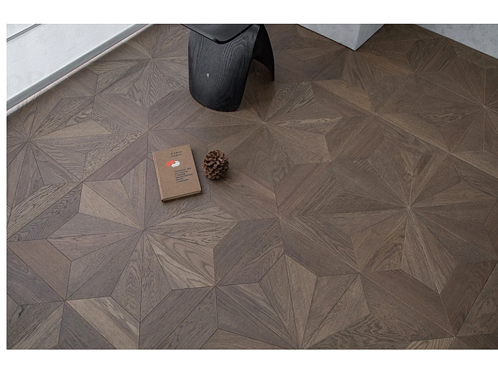 PARBRO QHP63 — Oak diamond parquet (imported birch core) wood grain close-up detail. Art wood flooring from China, sourced through Tarmeer's Dubai material selection center.