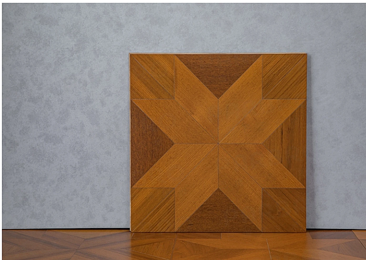 PARBRO QHP66 — Teak parquet (imported birch core) floor panel. Art wood flooring from China, sourced through Tarmeer's Dubai material selection center.
