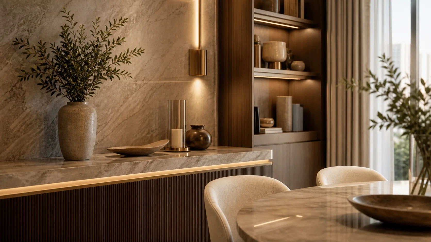 Interior of the completed Modern Luxury home