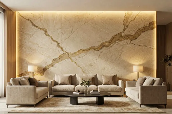 Feature wall materials displayed at the Tarmeer selection center