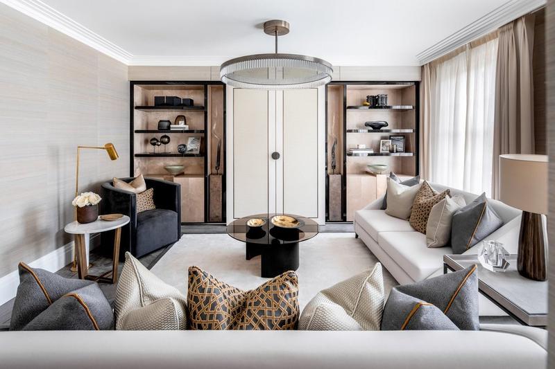 Gold accent work-desk designed by Accouter
